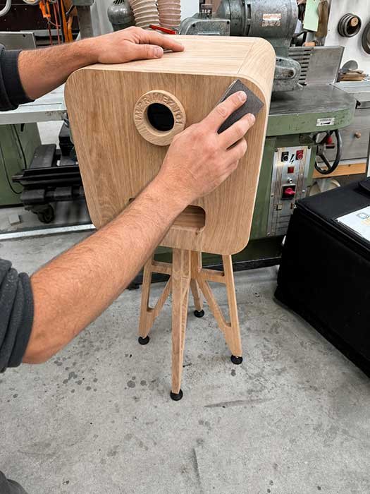 Détail de fabrication d'une borne photobooth