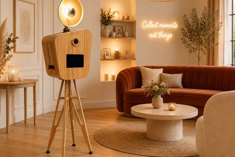 Location de borne photobooth en bois à Mortagne-sur-Sèvre